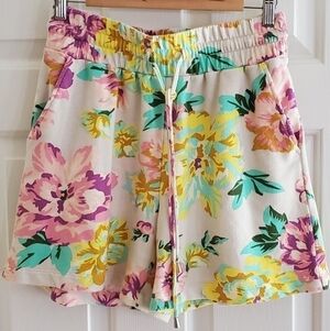 Who What Wear Womens Floral Knit Shorts Size S